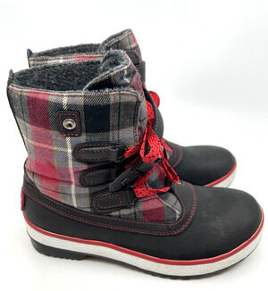 UGG Australian Women's Decatur Plaid Boots Size 6 Waterproof